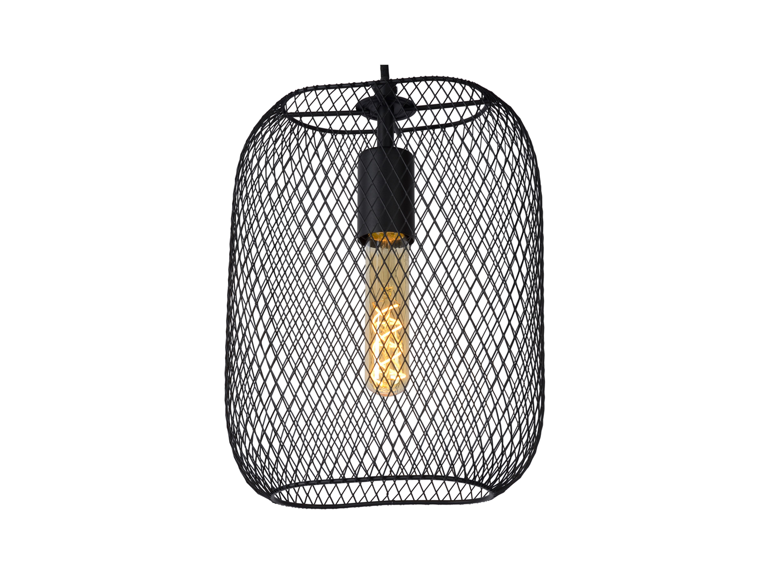 Závěsné svítidlo Mesh černé, E27, ø23,5cm