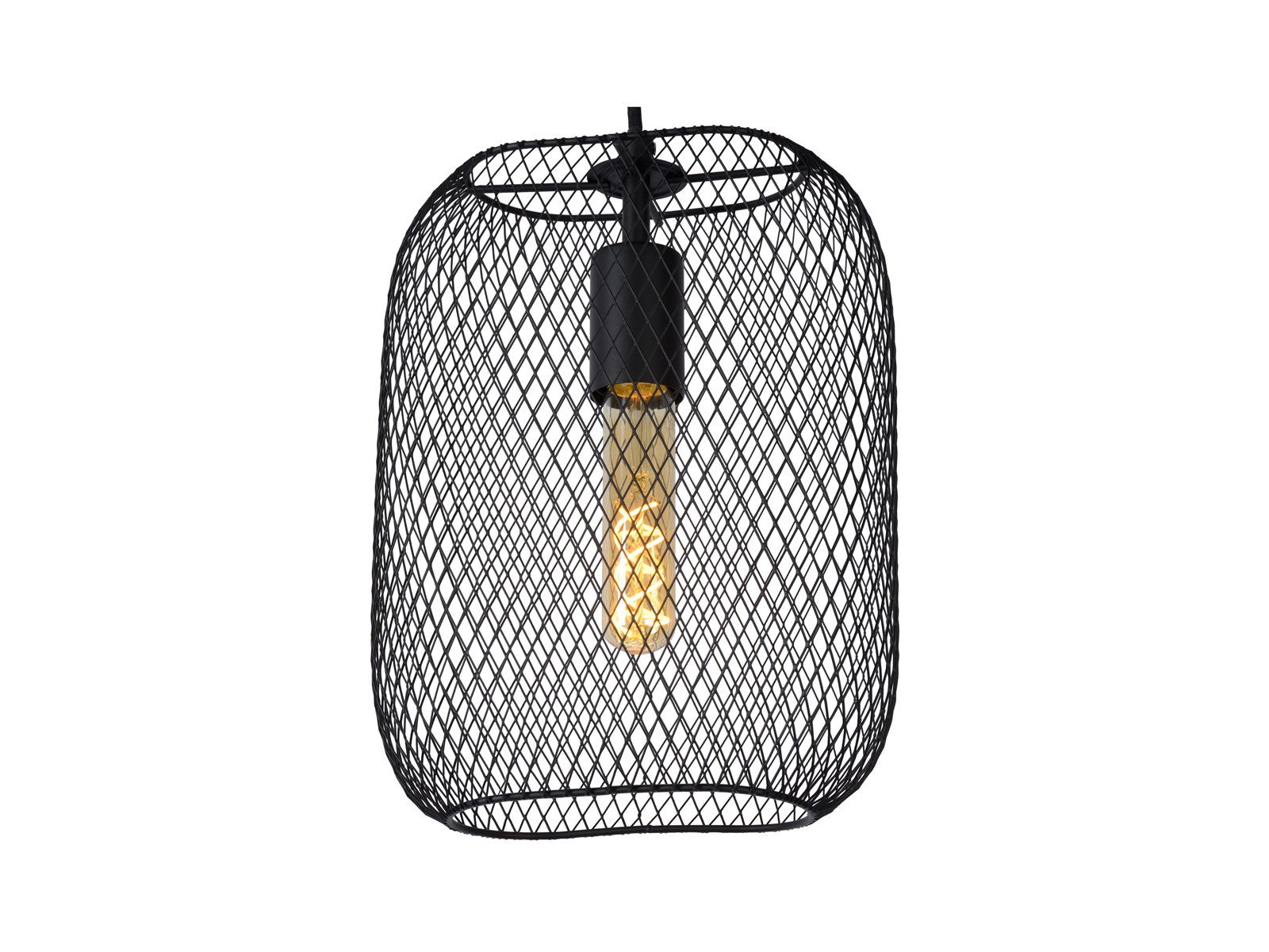 Závěsné svítidlo Mesh černé, E27, ø23,5cm