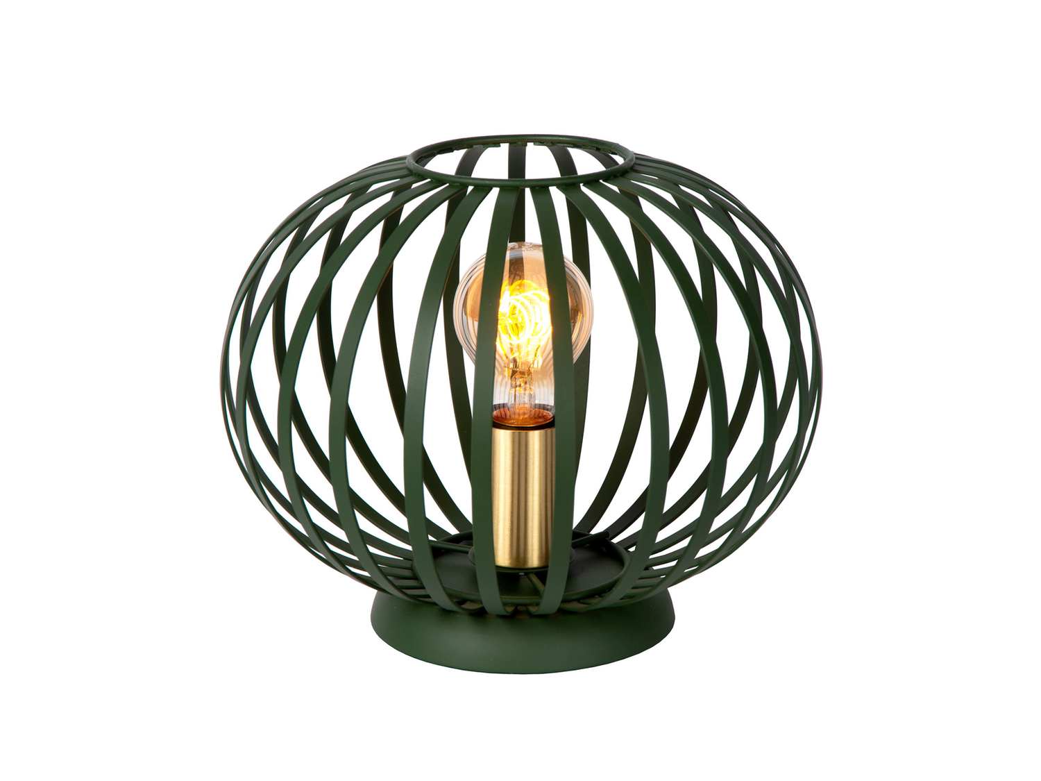 Stolní lampa Manuela zelená, E27, ø25,5cm