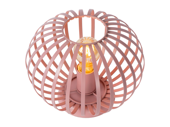 Stolní lampa Merlina, růžová, E27, ø25,5cm
