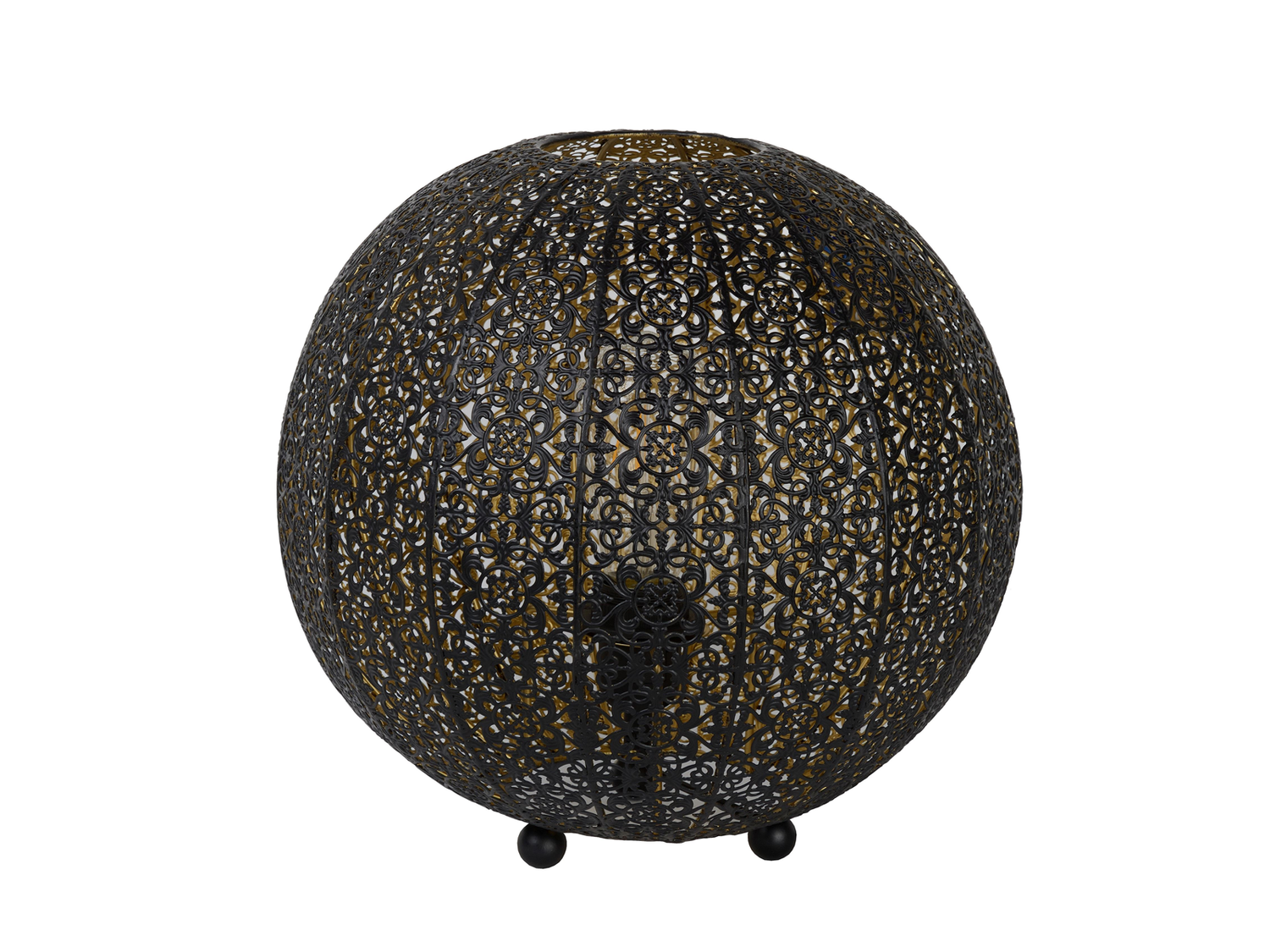 Stolní lampa Tahar, černá, E27, ø33cm