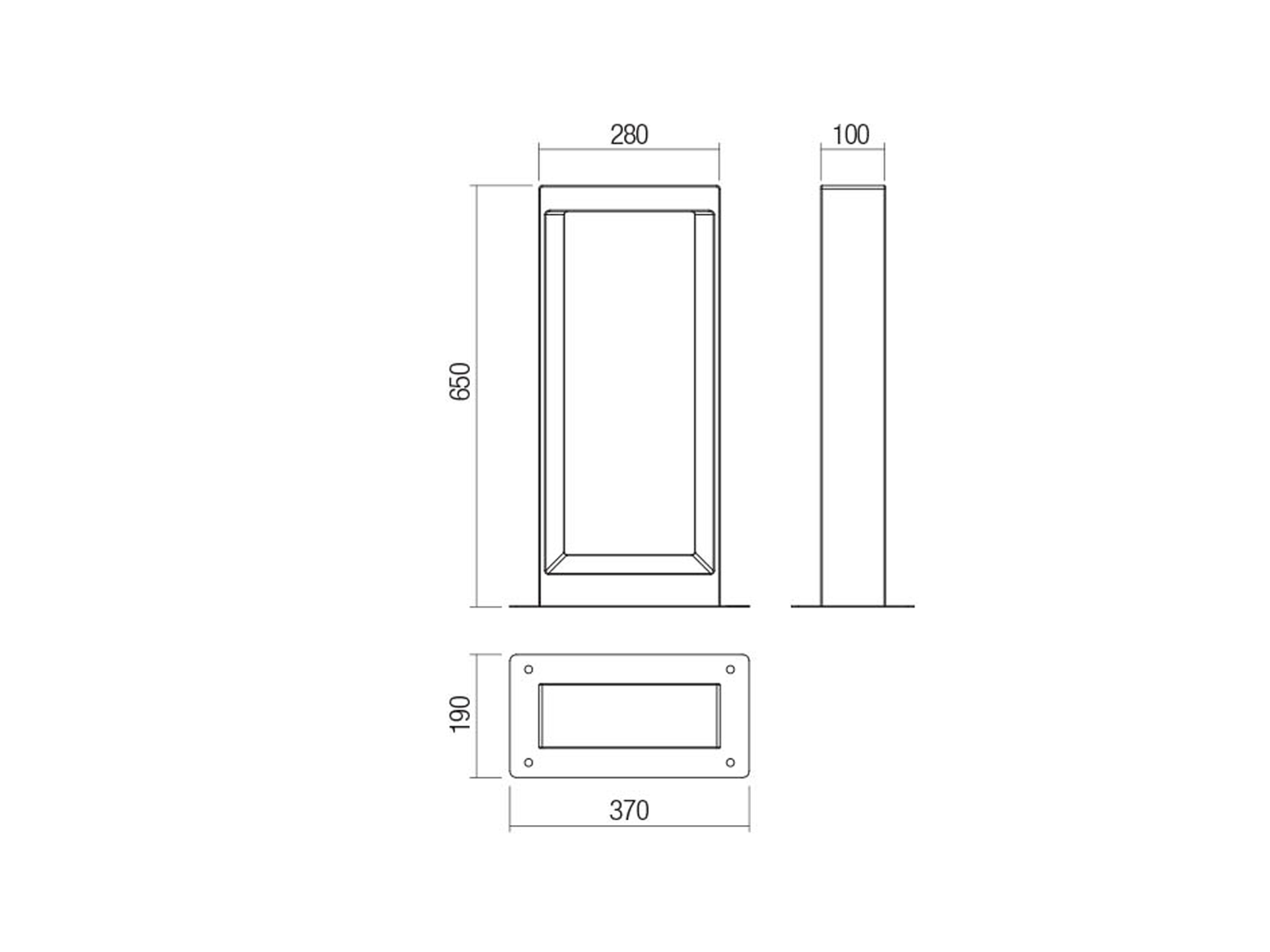 Stojací LED svítidlo Stark z betonu, 6W, 3000K, 65cm