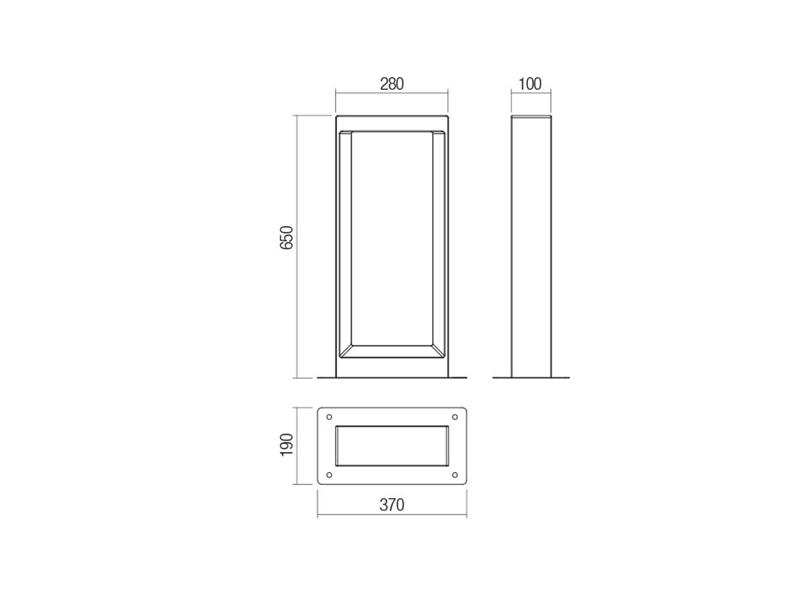 Stojací LED svítidlo Stark z betonu, 6W, 3000K, 65cm