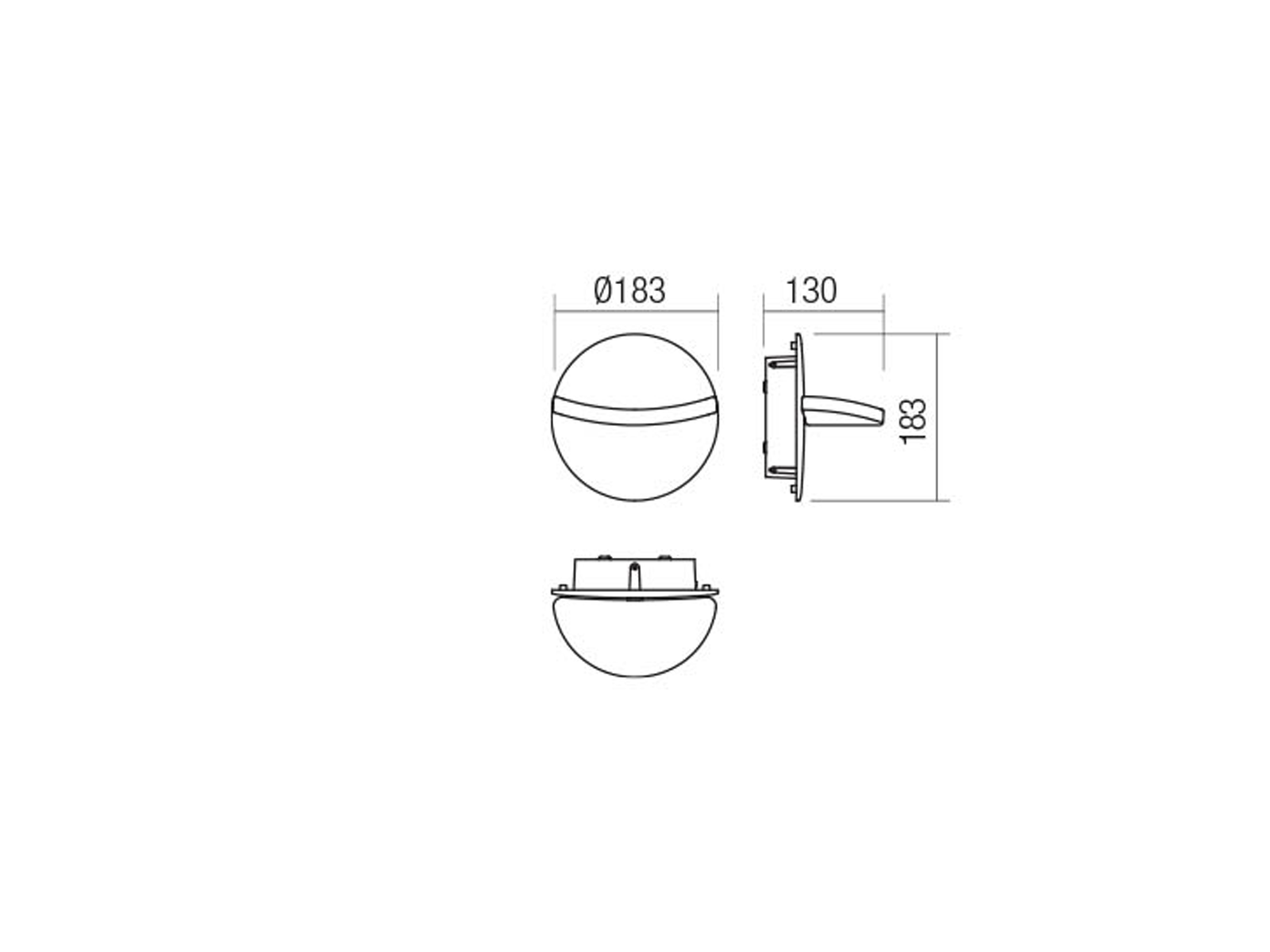 Nástěnné LED svítidlo Gimbal matně bílé, 14W, 3000K, ø18cm