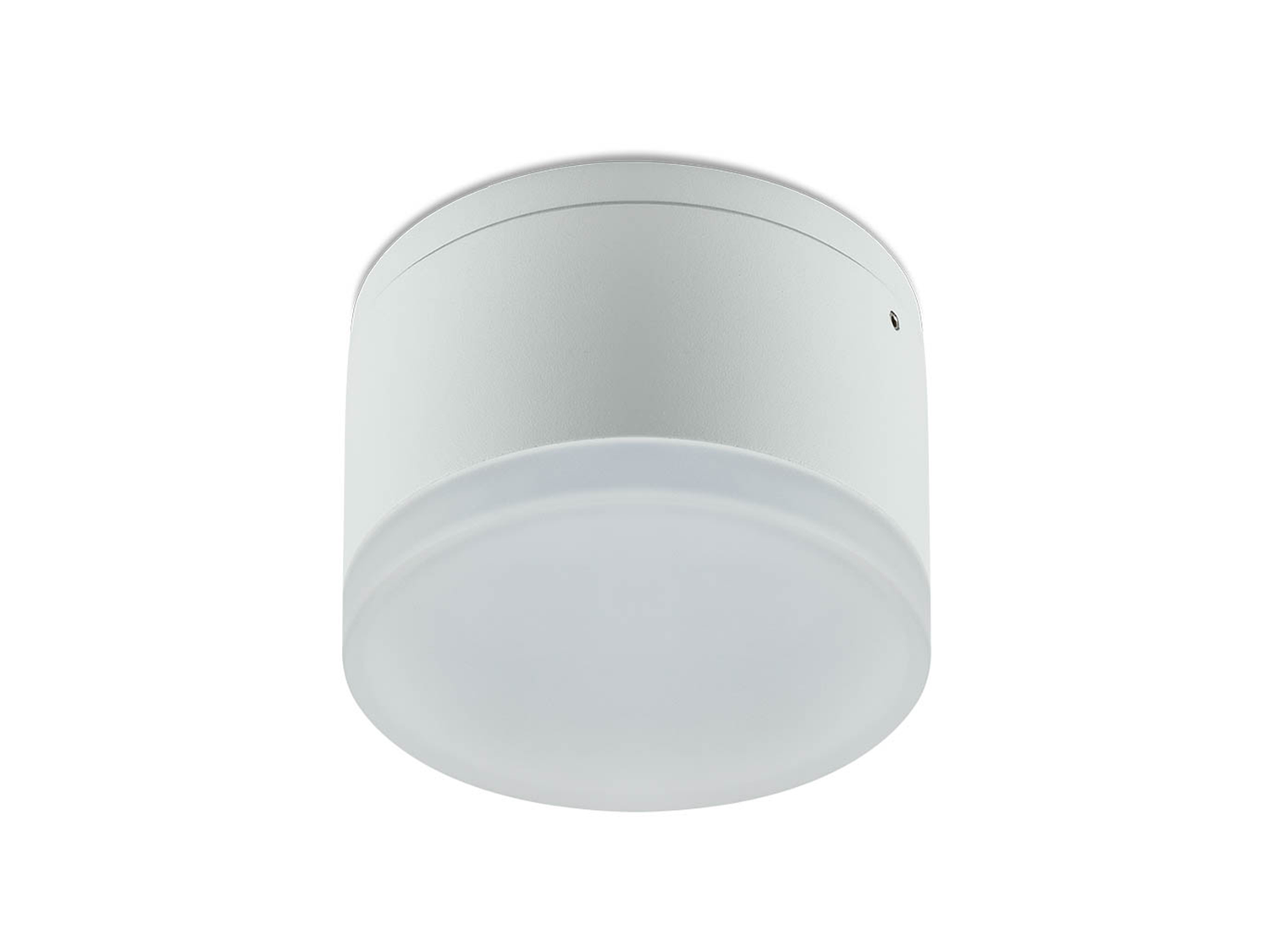 Stropní LED svítidlo Akron matně bílé, 9W, 3000K, ø10,8cm, IP54