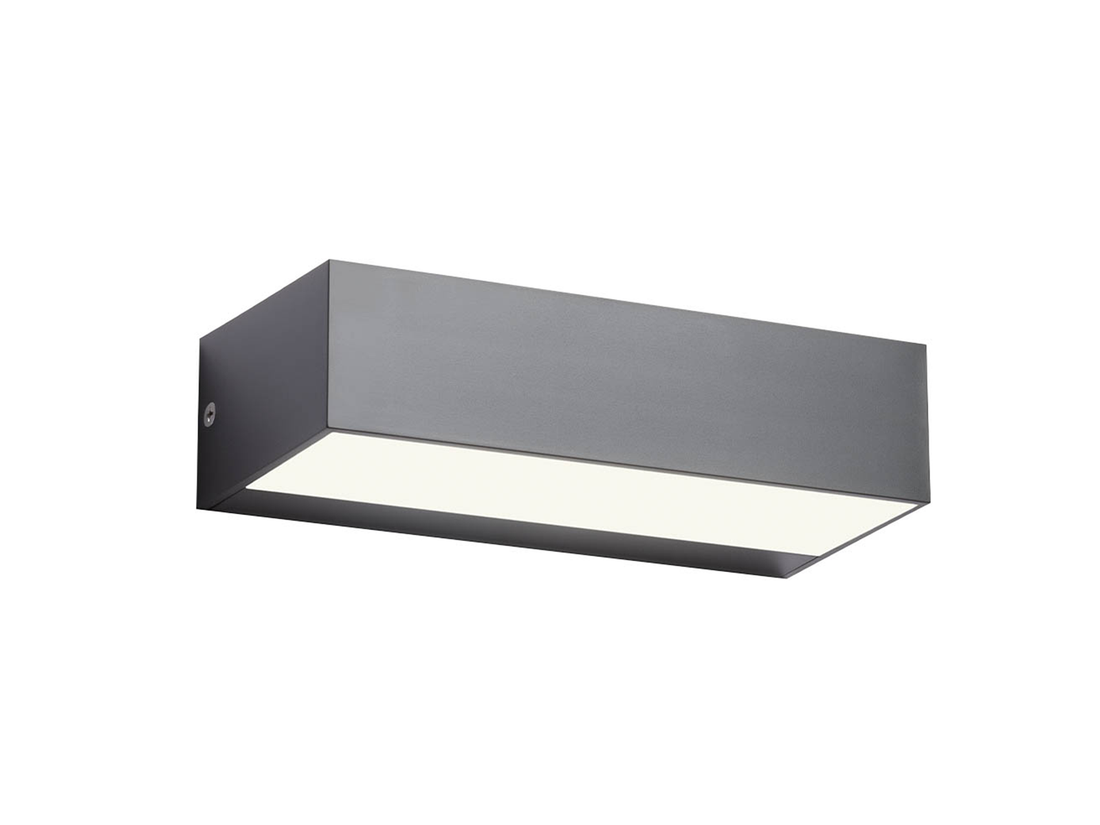 Nástěnné LED svítidlo Lampris tmavě šedé, 9,5W, 3000K, 17,2cm