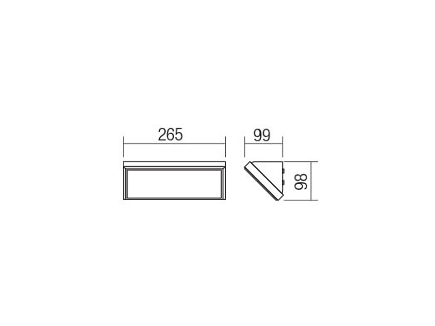 Nástěnný LED reflektor Mako tmavě šedý, 12W, 3000K, 26,5cm