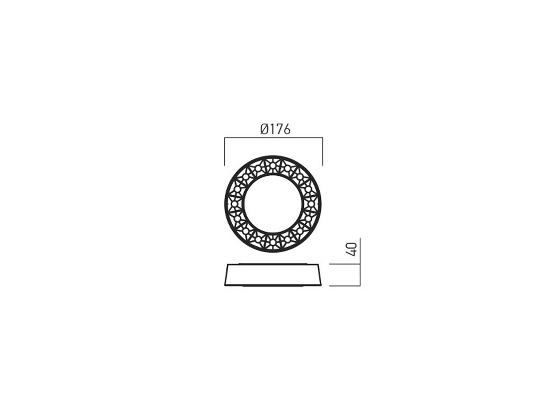 Stropní LED svítidlo Oku pískově bílé, 12W, 3000K, ø17,6cm