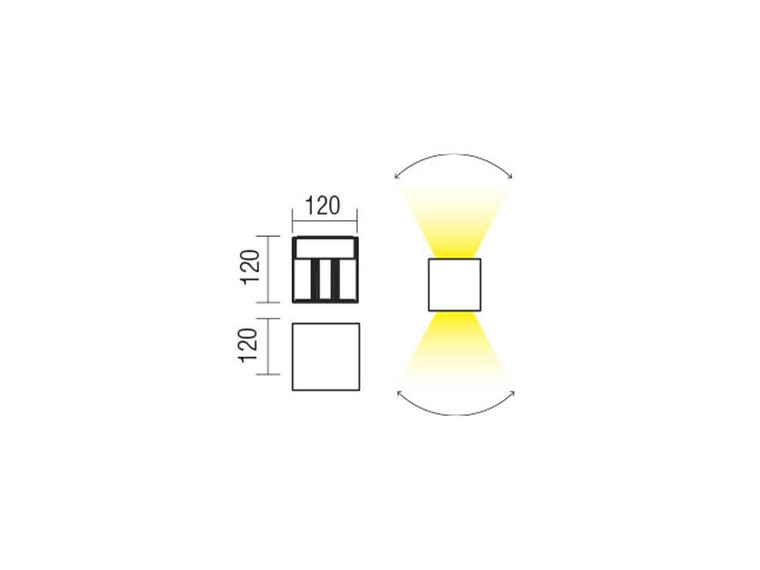 Nástěnné LED svítidlo Vary matně bílé, 2x10W, 4000K, 12cm