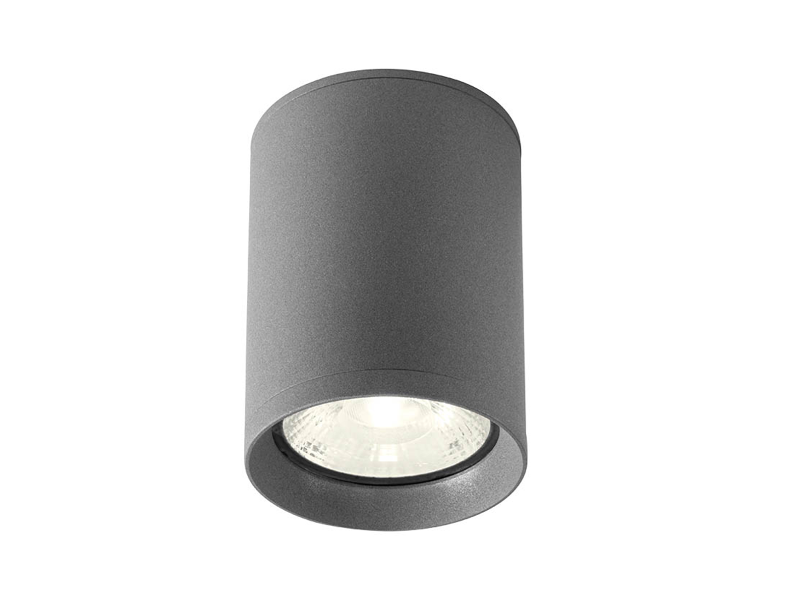 Stropní LED svítidlo Xilo tmavě šedé, 9W, 4000K, ø8cm