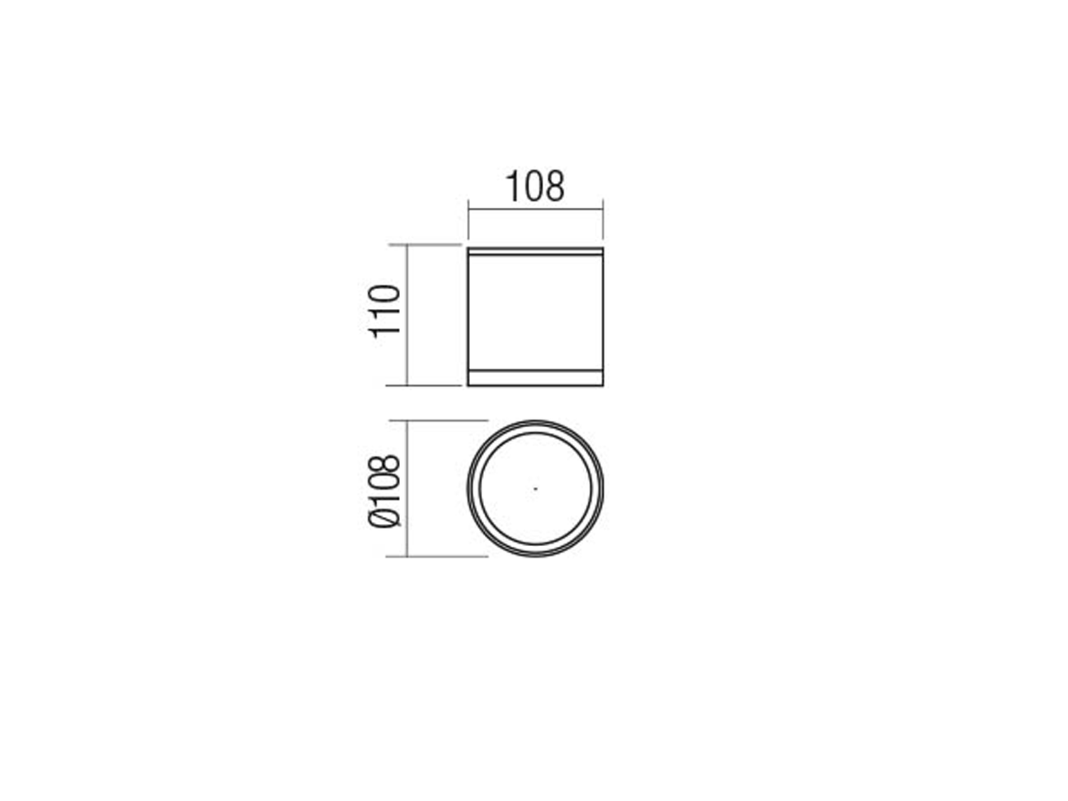 Stropní LED svítidlo Xilo tmavě šedé, 15W, 4000K, ø10,8cm