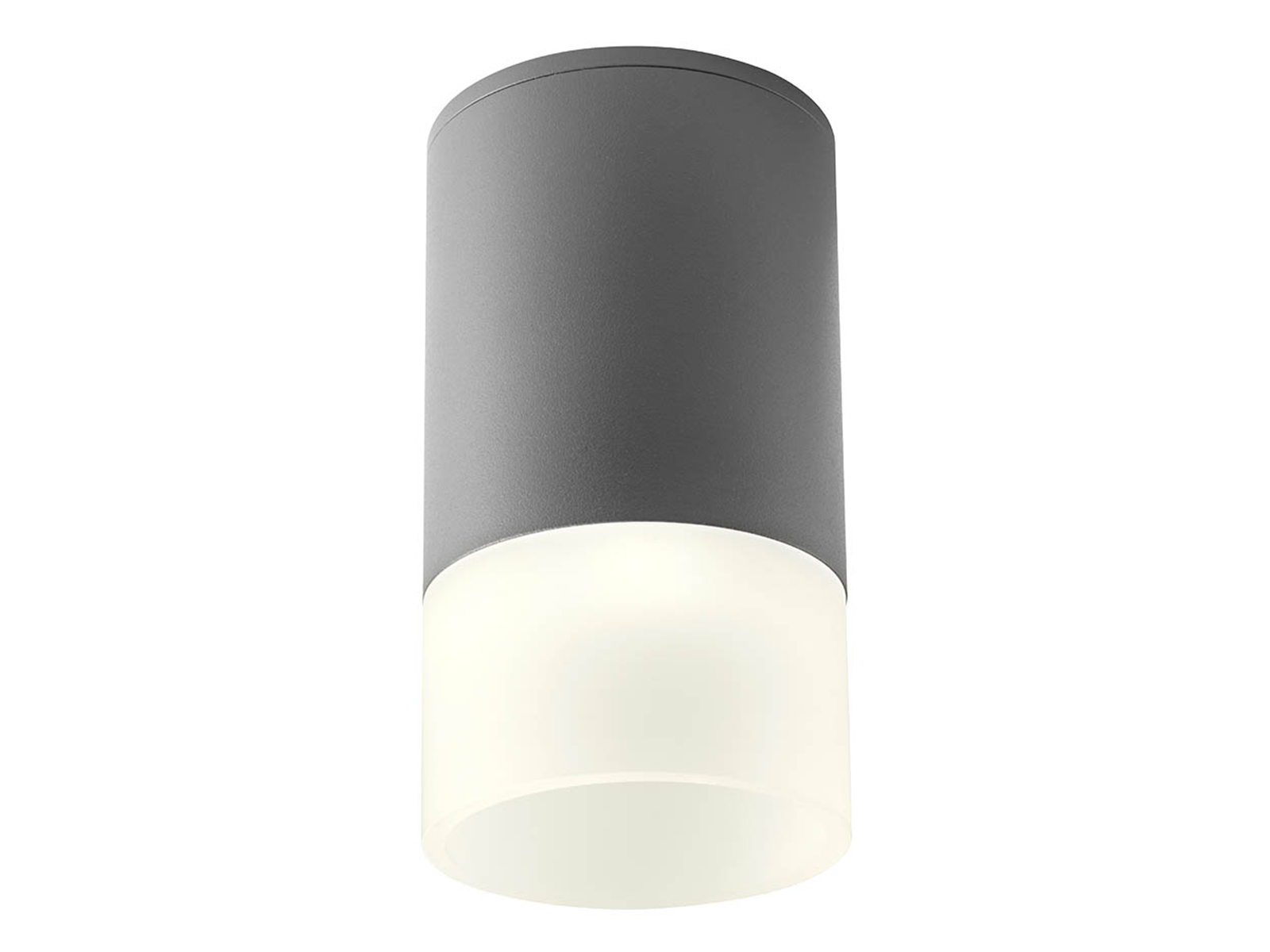 Stropní LED svítidlo Xilo tmavě šedé, 6W, 3000K, ø9cm