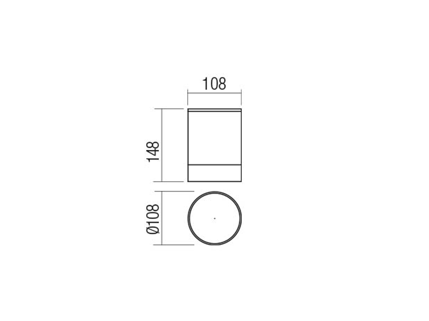 Stropní LED svítidlo Xilo tmavě šedé, 15W, 3000K, ø10,8cm