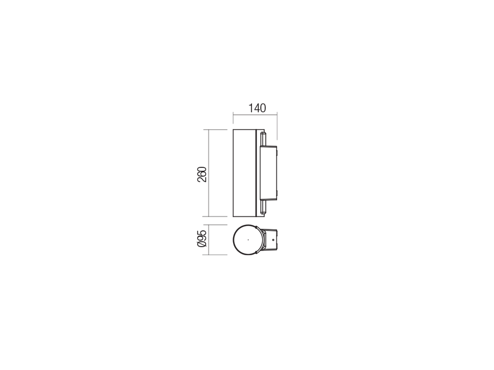 Nástěnné LED svítidlo Ilius tmavě šedé, 10W, 3000K, 26cm