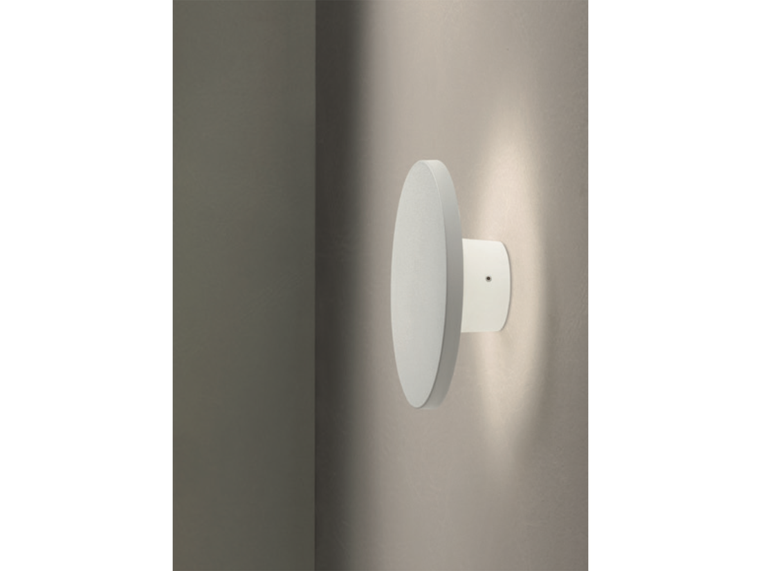 Nástěnné LED svítidlo Aura matně bílé, 8W, 3000K, ø16,5cm