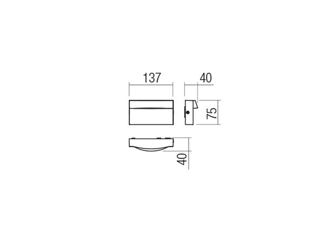 Nástěnné LED svítidlo Polifemo matně bílé, 8W, 3000K, 13,7cm