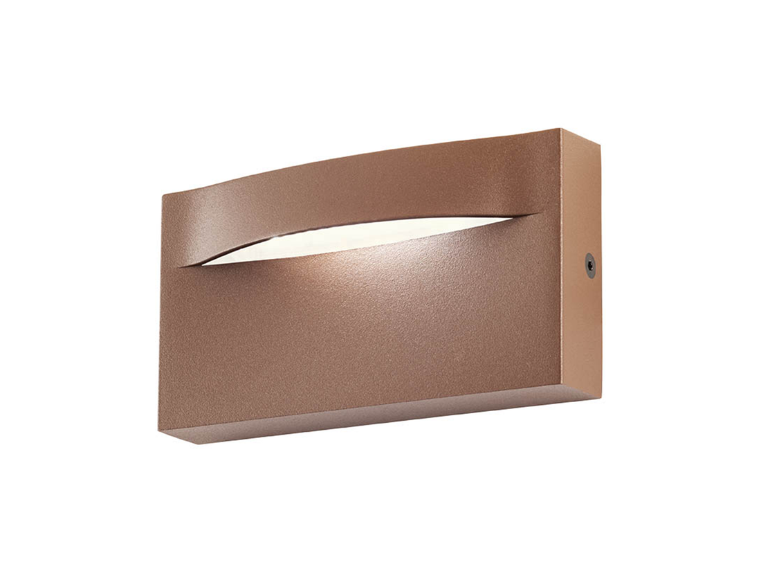 Nástěnné LED svítidlo Polifemo tmavě hnědé, 8W, 3000K, 13,7cm
