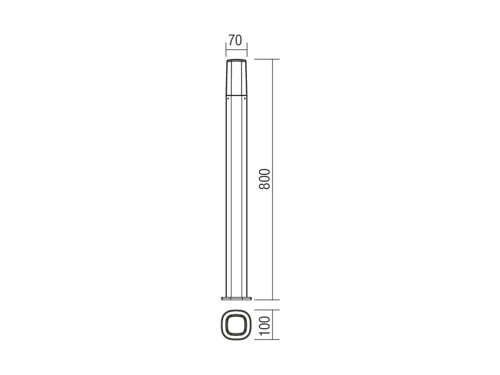 Stojací svítidlo Crayon tmavě hnědé, E27, 80cm