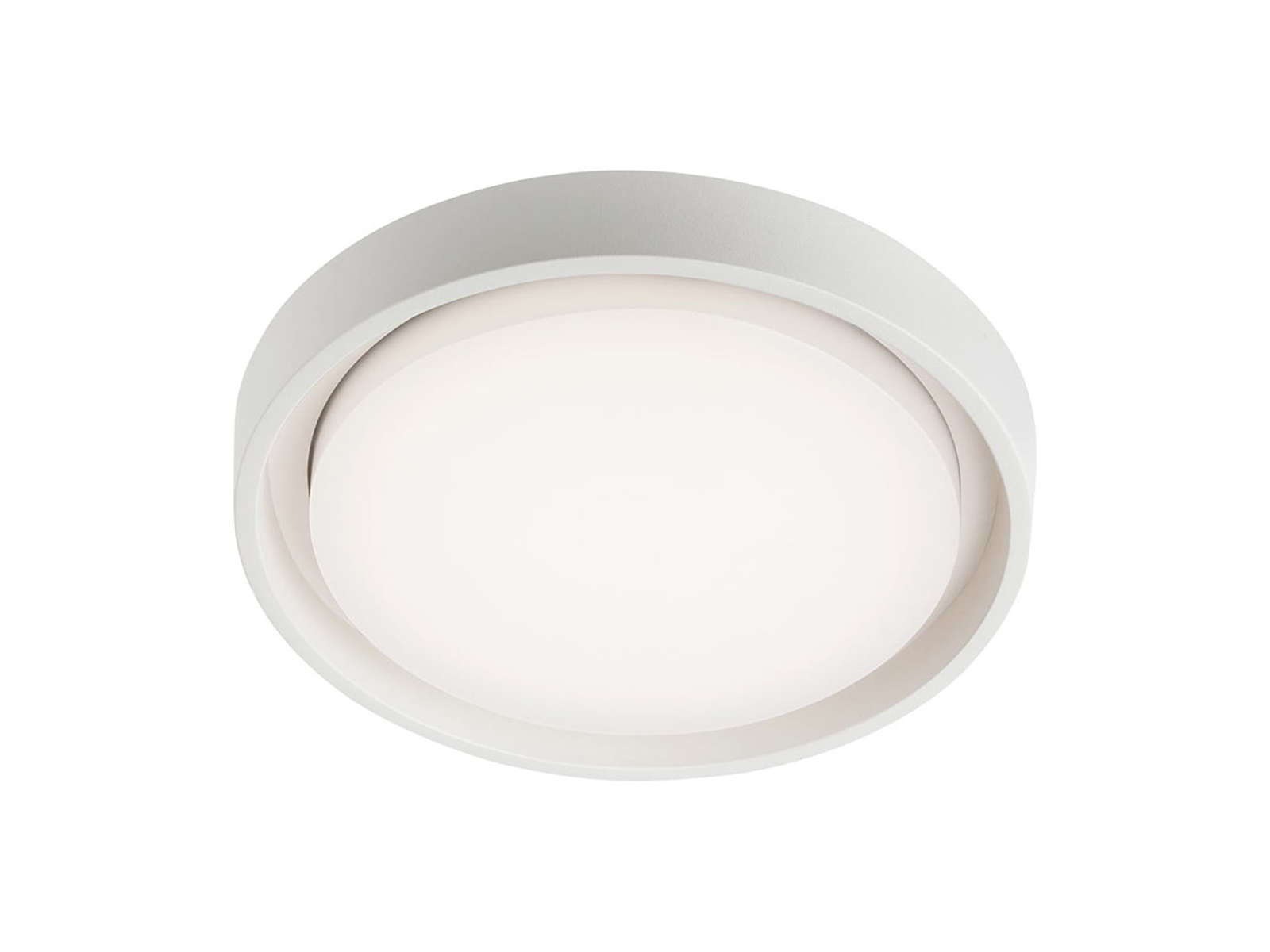 Stropní LED svítidlo Bezel matně bílé, 25W, 3000K, ø27cm