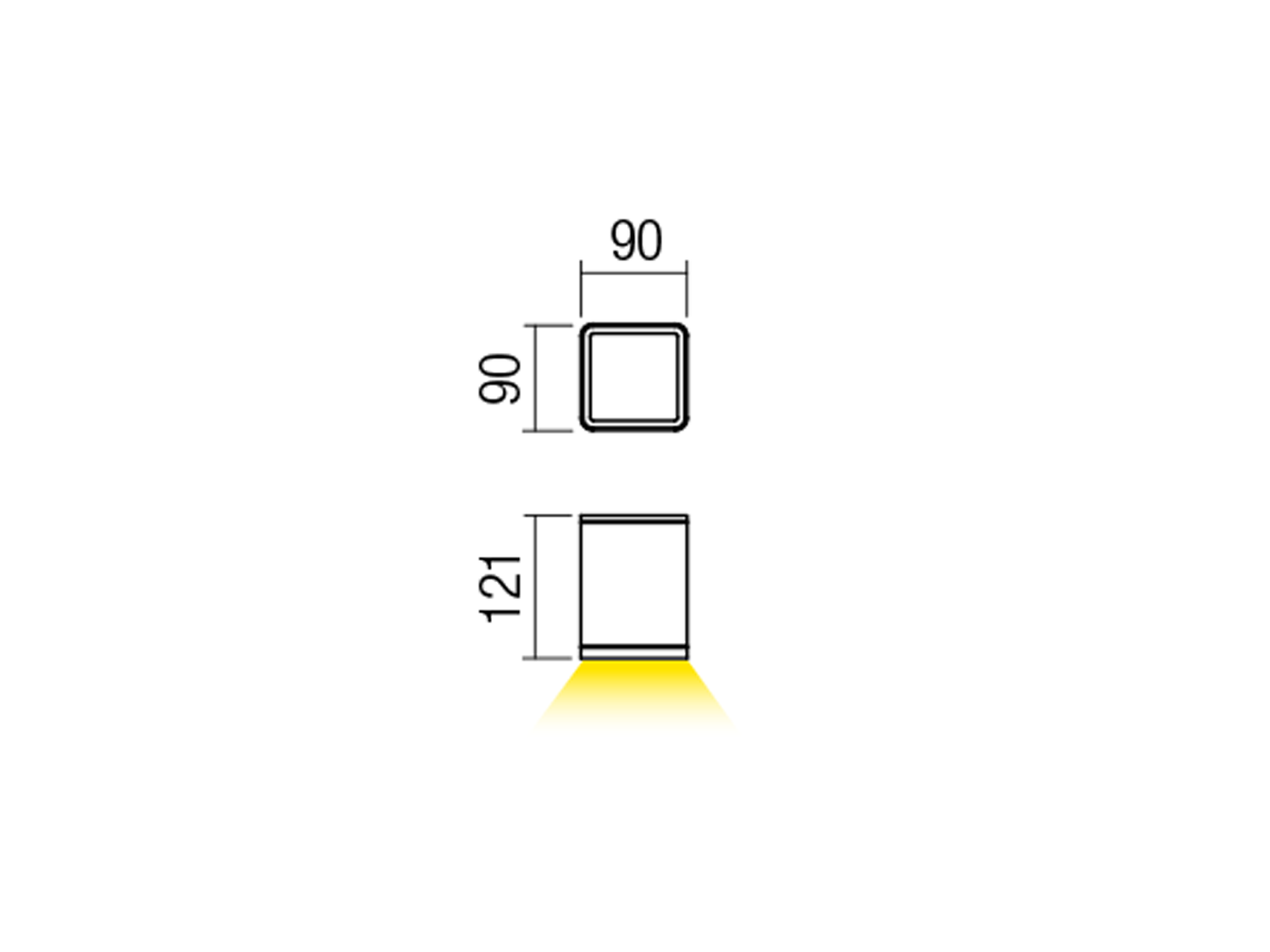 Stropní LED svítidlo Beta tmavě šedé, 6W, 3000K, 12cm