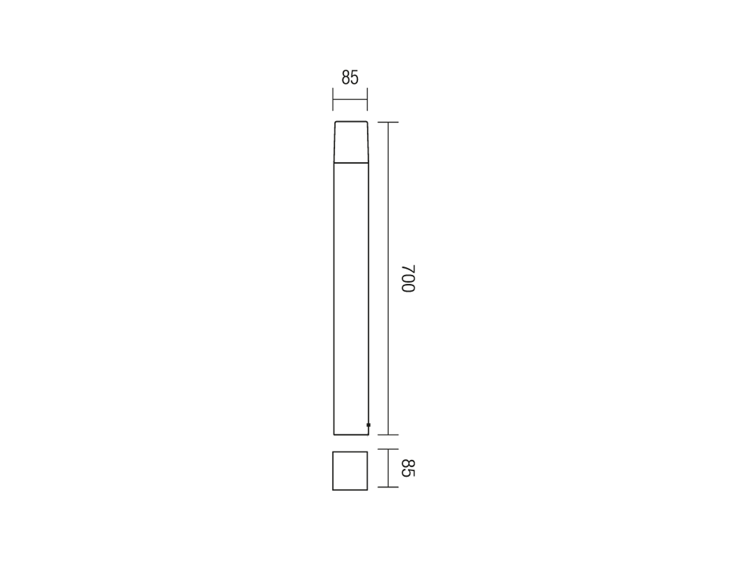 Stojací svítidlo Togo tmavě šedé, E27, 70cm