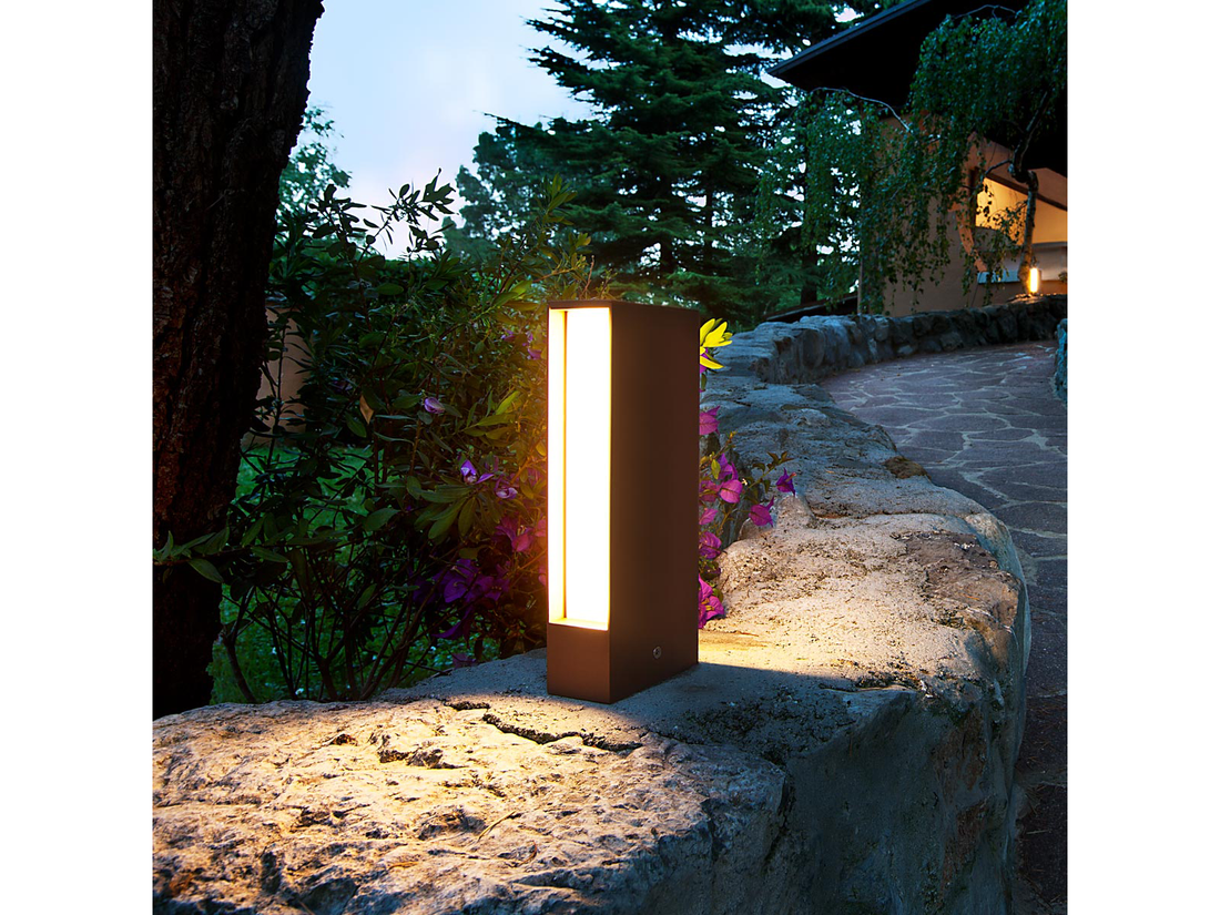 Stojací LED svítidlo Twin rezavě hnědé, 9W, 3000K, 25cm
