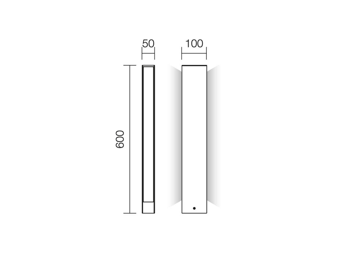 Stojací LED svítidlo Twin rezavě hnědé, 17W, 3000K, 60cm