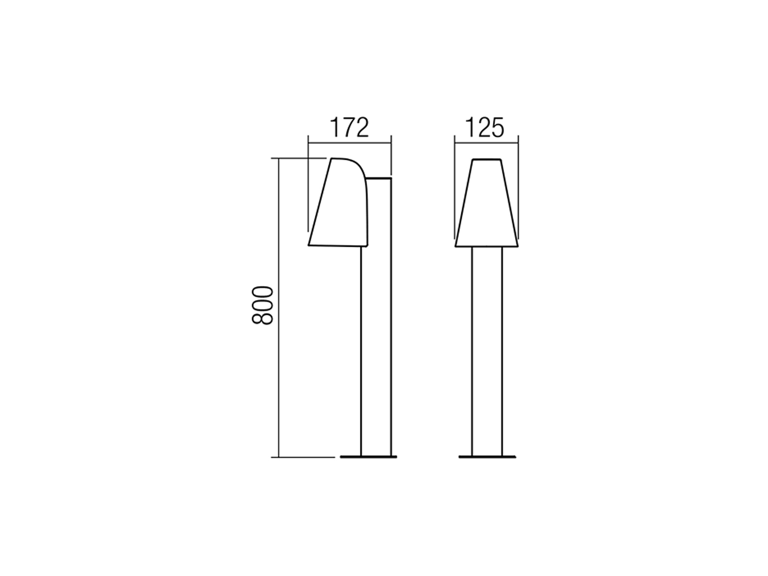 Stojací svítidlo Alvar tmavě hnědé, GU10, 80cm