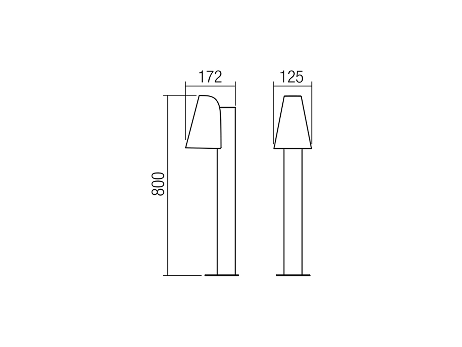 Stojací svítidlo Alvar tmavě hnědé, GU10, 80cm