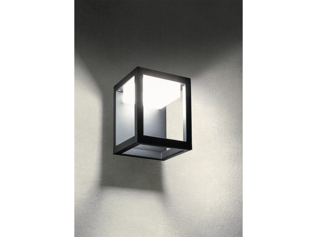 Nástěnné LED svítidlo Xiera matně černé, 11W, 2900-3100K, 15cm