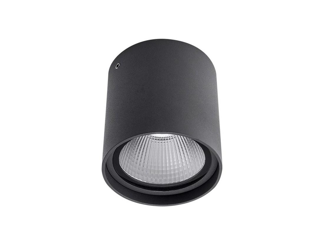 Stropní LED svítidlo Xia tmavě šedé, 20W, 4000K, ø9,5cm
