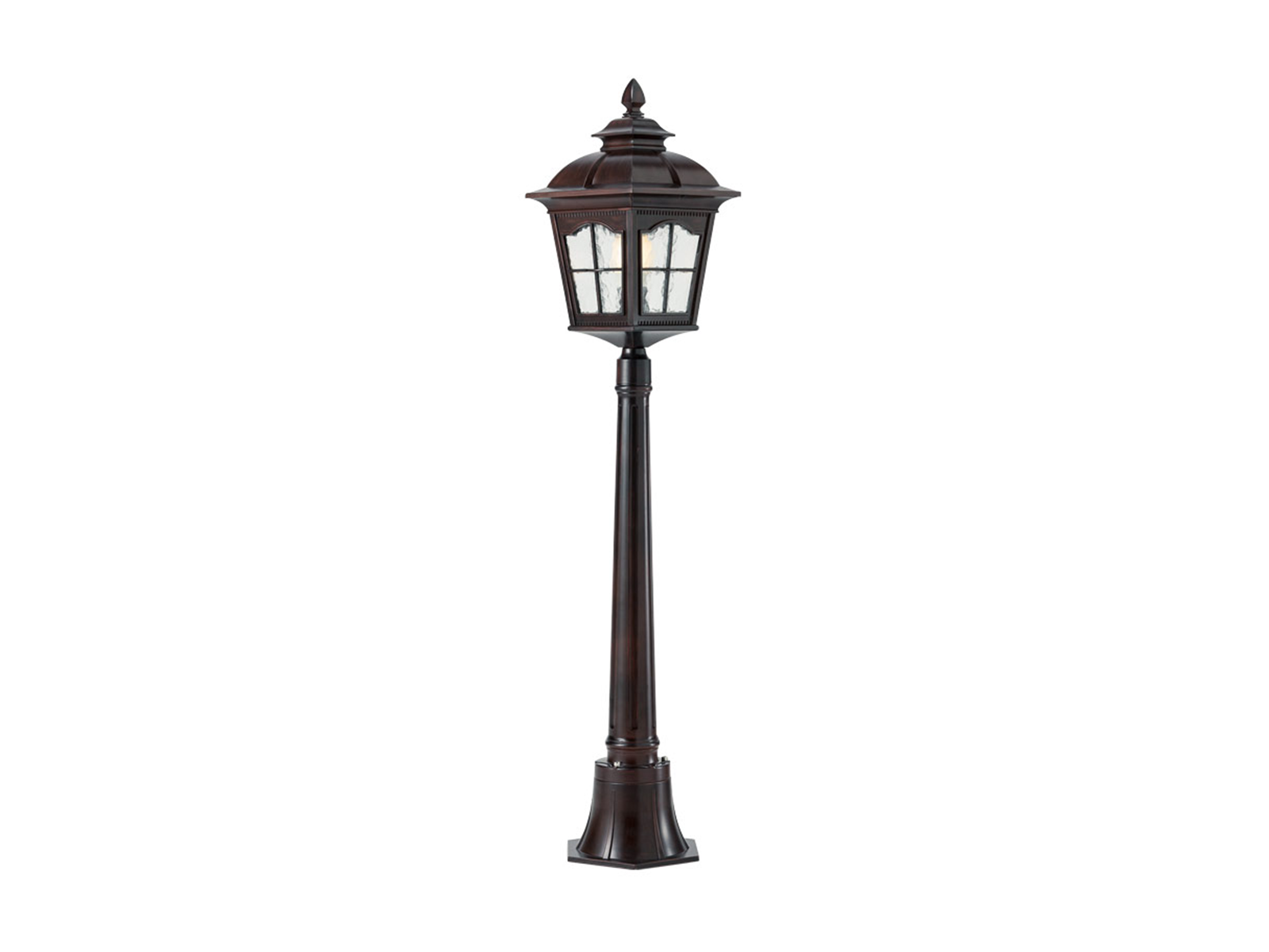Stojací lampa York černo hnědá, E27, 117,7cm