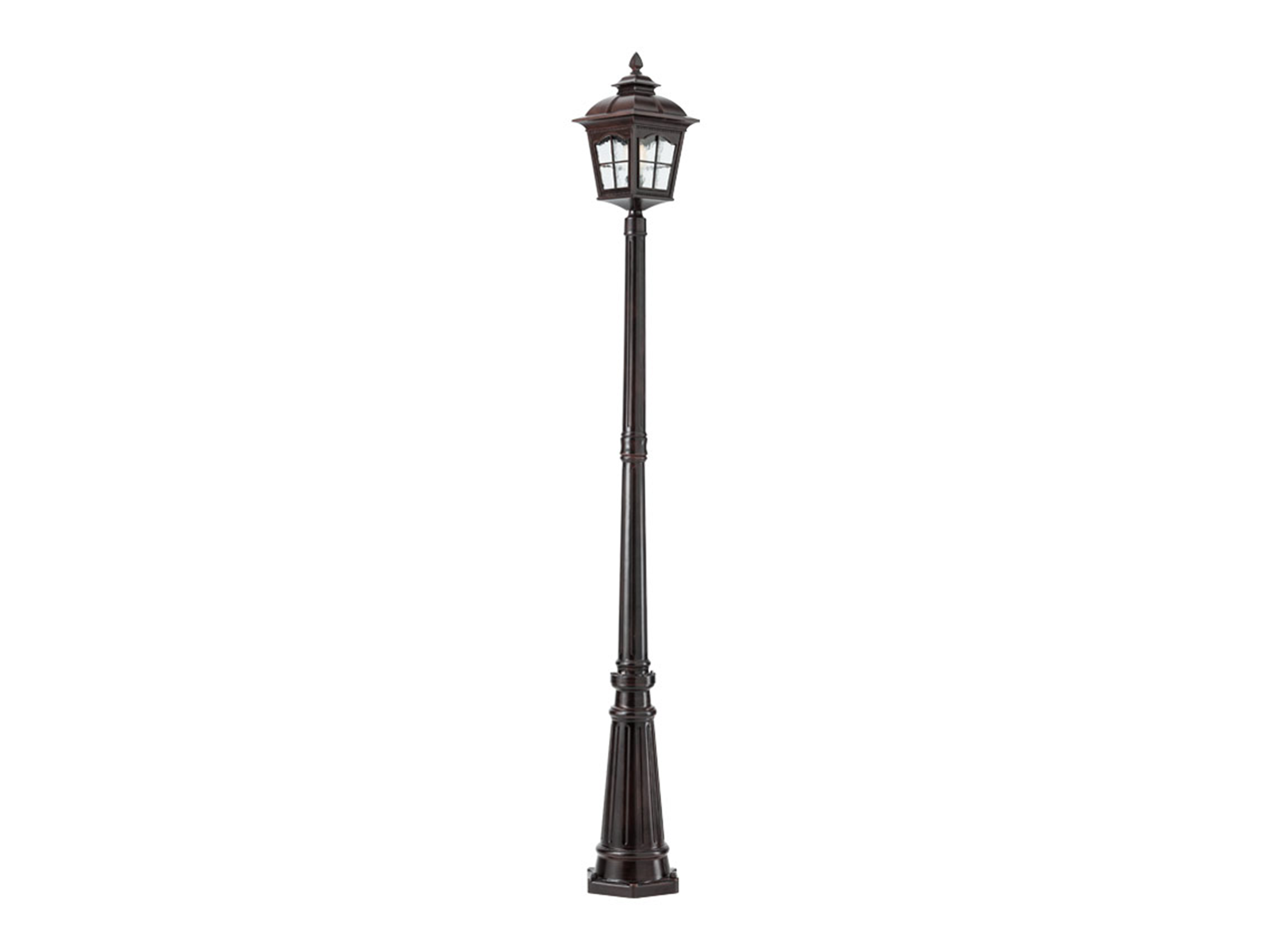 Stojací lampa York černo hnědá, E27, 218,6cm