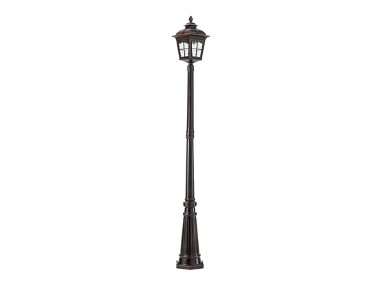 Stojací lampa York černo hnědá, E27, 218,6cm