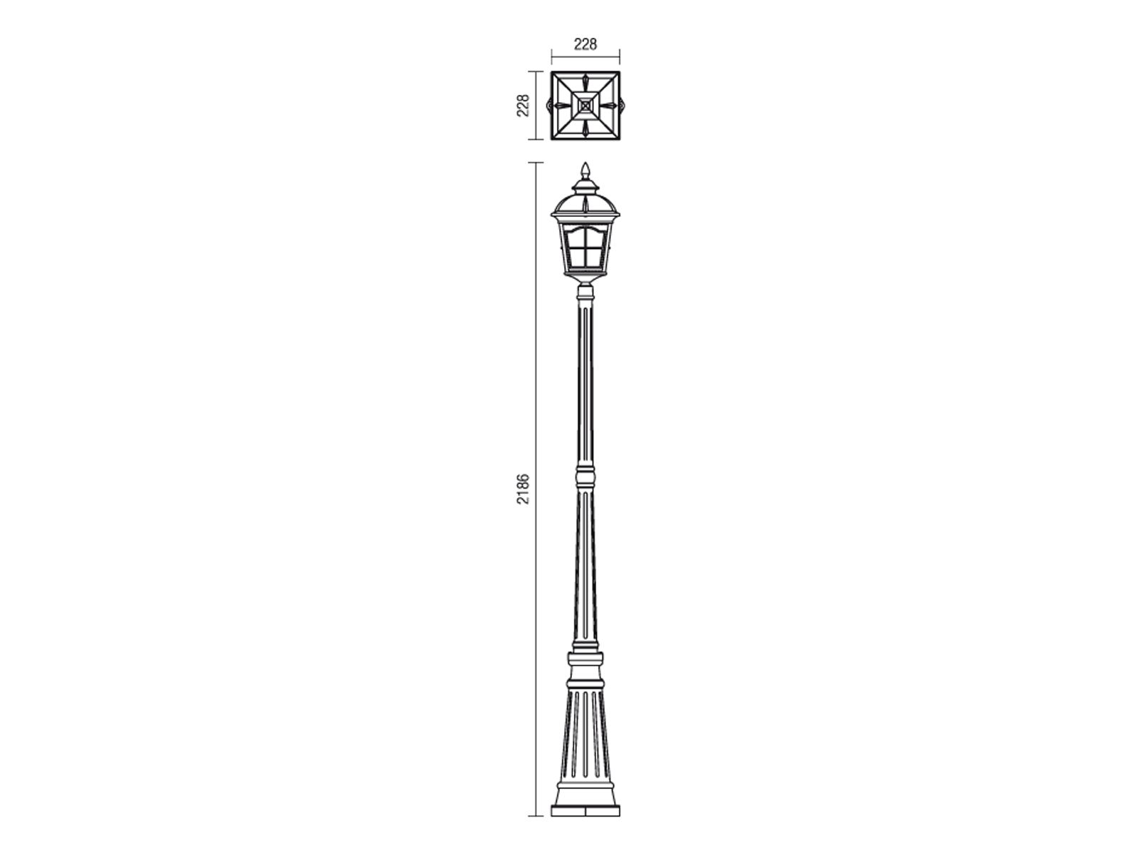 Stojací lampa York černo hnědá, E27, 218,6cm