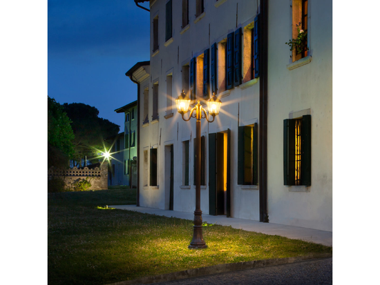 Stojací lampa Essen hnědá, 2xE27, 270cm