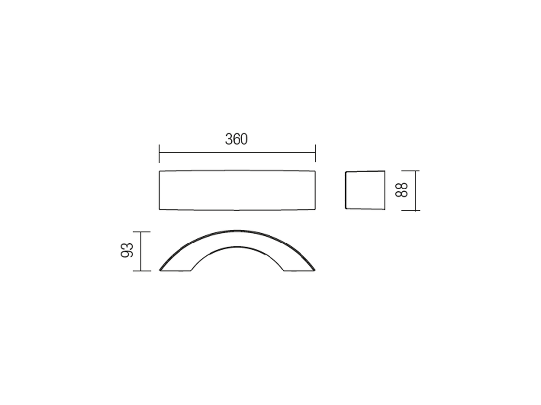 Nástěnné LED svítidlo Eclipse hnědé, 6W, 2850-3000K, 36cm