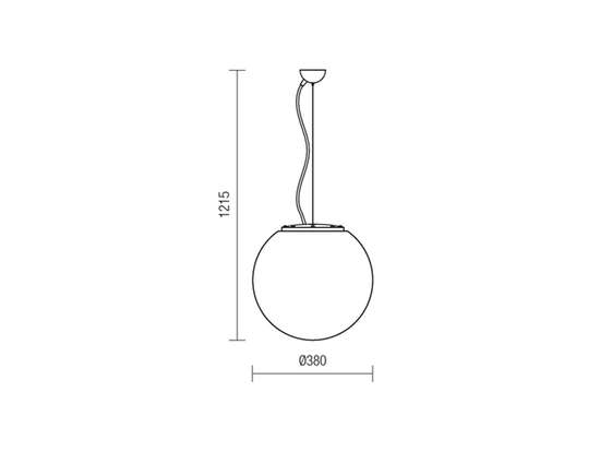 Závěsné svítidlo Baloo opal, E27, ø38cm