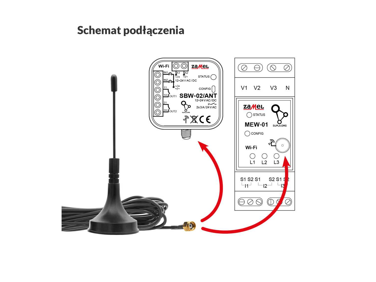 Wi-Fi anténa vnější Supla ANT-01/Wi-Fi