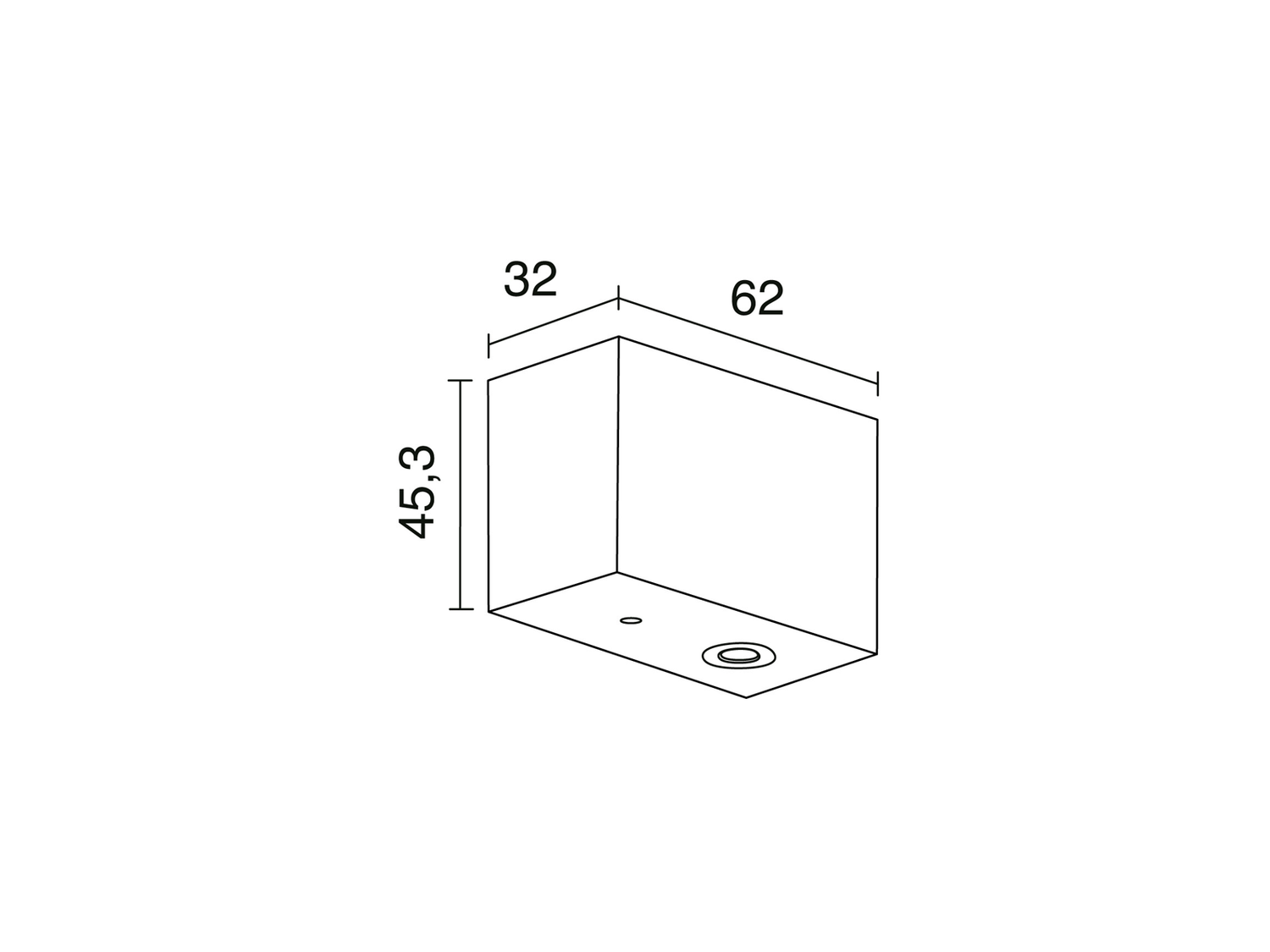 Propojovací krabice pro lištový systém 48V, bílá