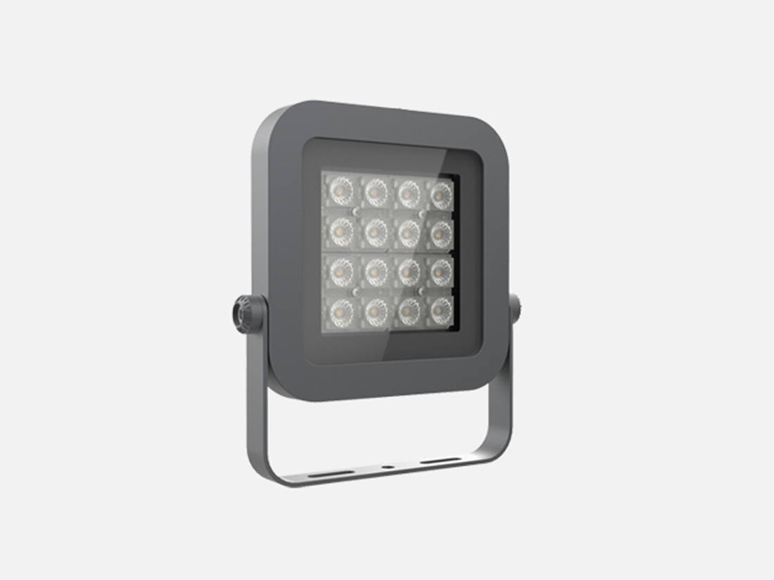 Reflektor LED čtvercový Qm, tmavě šedý, 4000K, 50W, 21,1cm