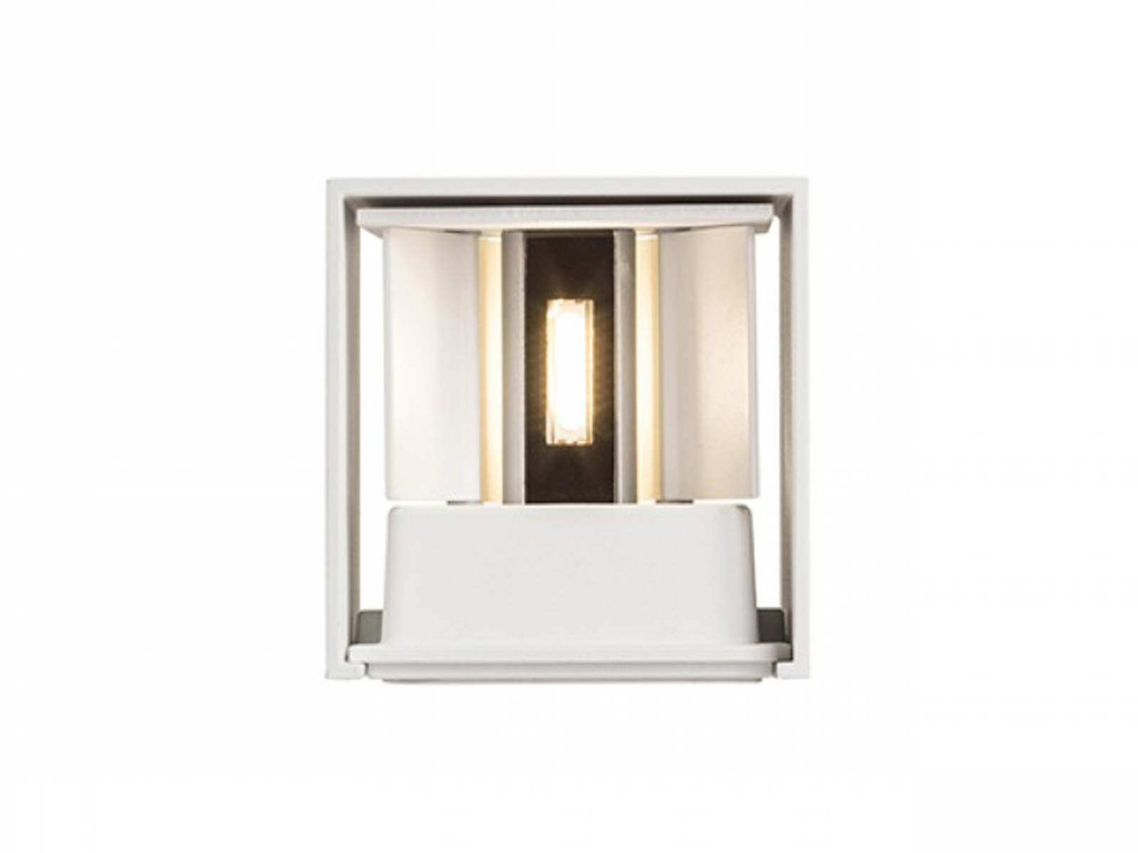 Nástěnné LED stmívatelné svítidlo TITO SQ, bílé, 2x3W, 3000K, IP65, 10cm