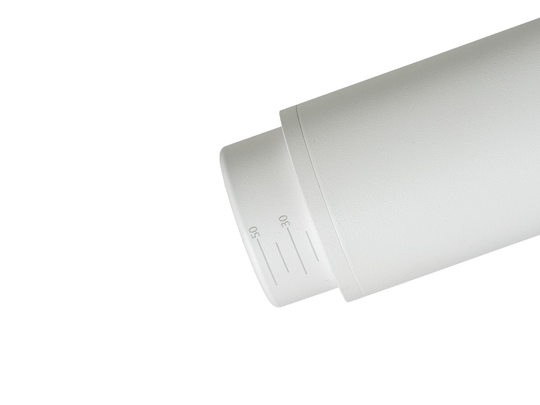 Stropní svítidlo OPTIMUS pro tříokruhovou lištu, bílé, 230V, GU10, 10-50°, 19cm