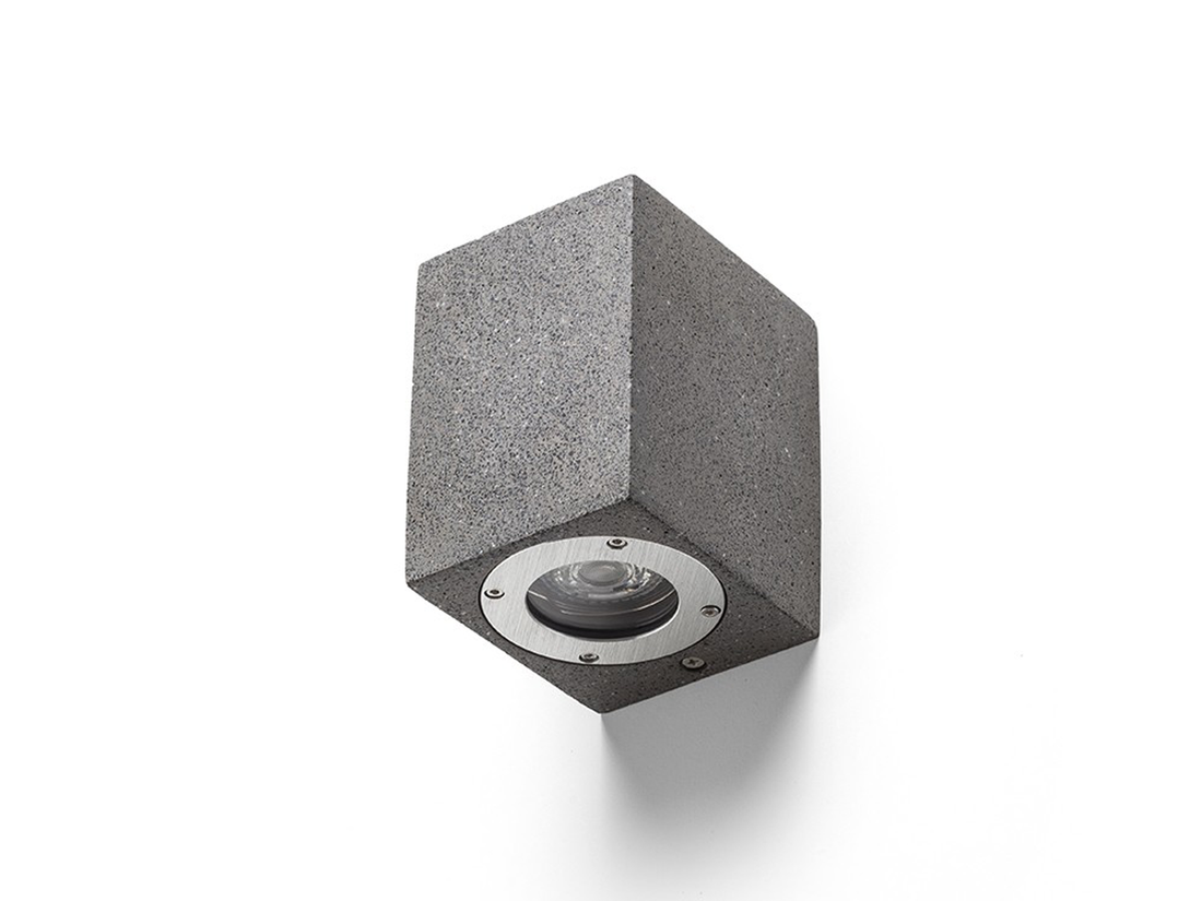 Venkovní nástěnné svítidlo KANE I beton, tmavý granit, 230V, GU10, IP65, 12cm