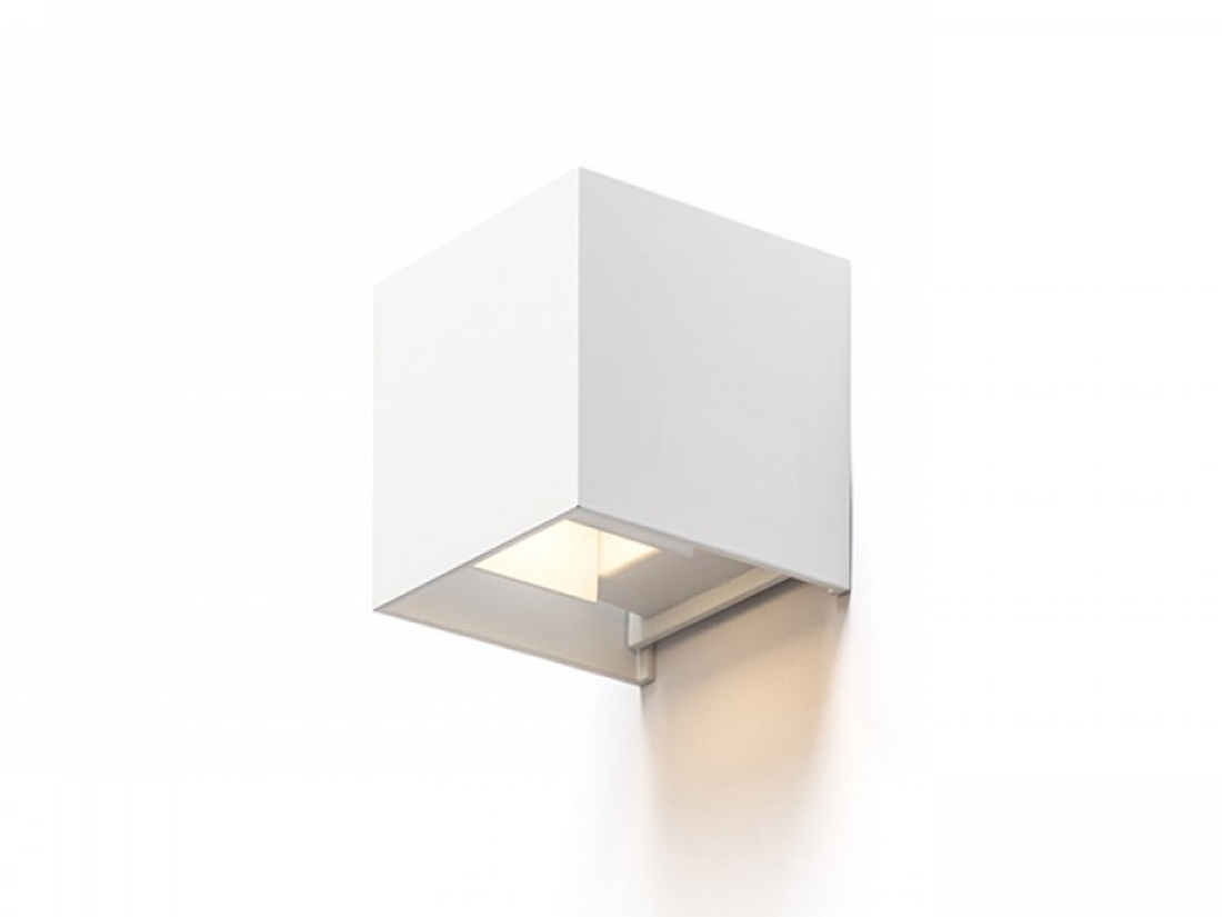 Venkovní nástěnné LED svítidlo TITO SQ DIMM, bílé, 230V, 2x3W, 1800K-3000K, IP65, 10cm