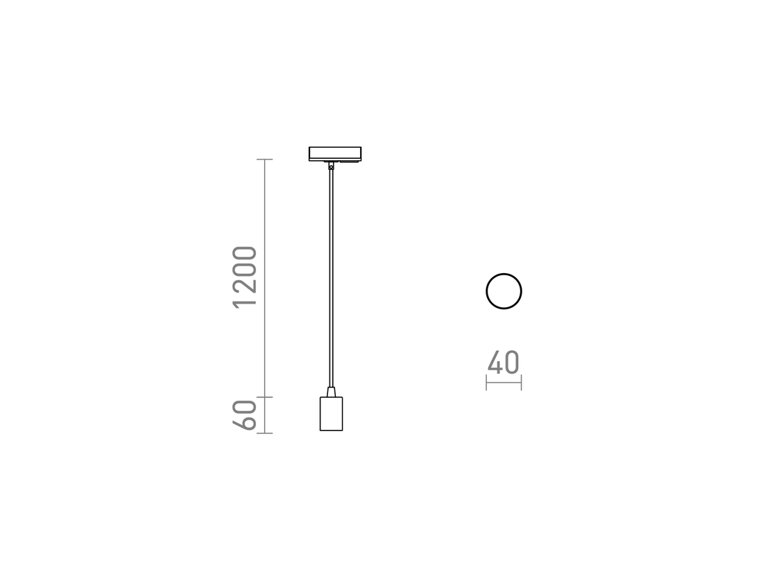 Závěsné svítidlo ARAQ pro jednookruhovou lištu, kartáčovaná mosaz, černé, 230V, E27, ø4cm