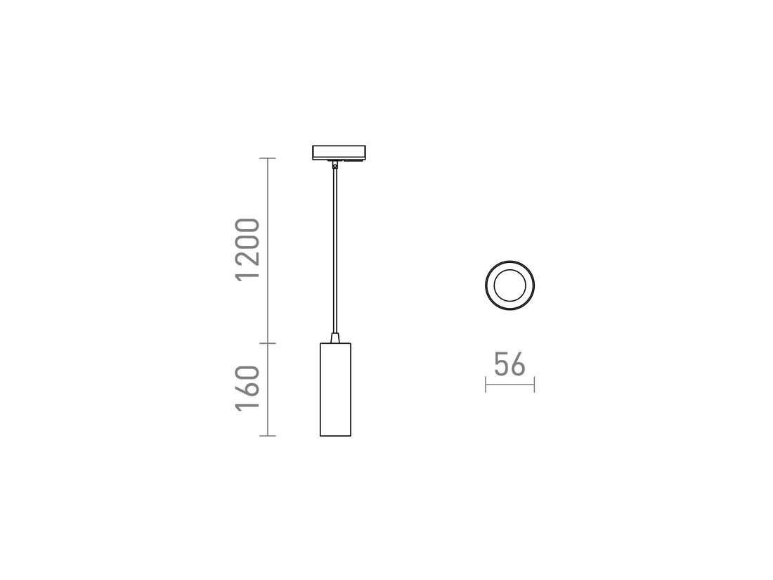 Závěsné LED svítidlo MAVRO pro jednookruhovou lištu, zlaté, 230V, 12W, 38°, 3000K, 16cm