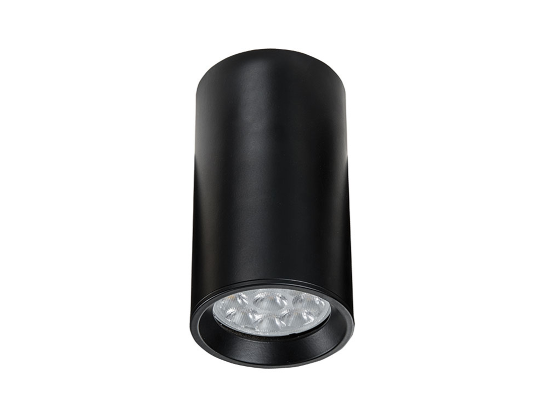 Stropní bodové svítidlo, matně černé, 1xGU10, 11,4cm