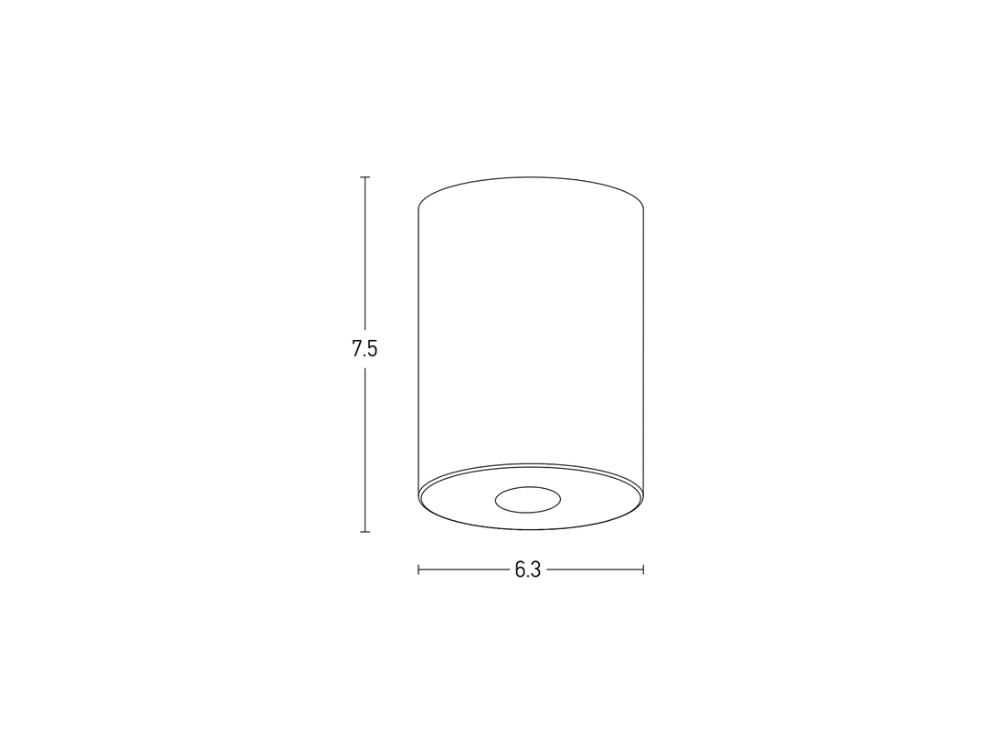 Stropní LED svítidlo, pískově černé, 7W, 3000K, 7,5cm