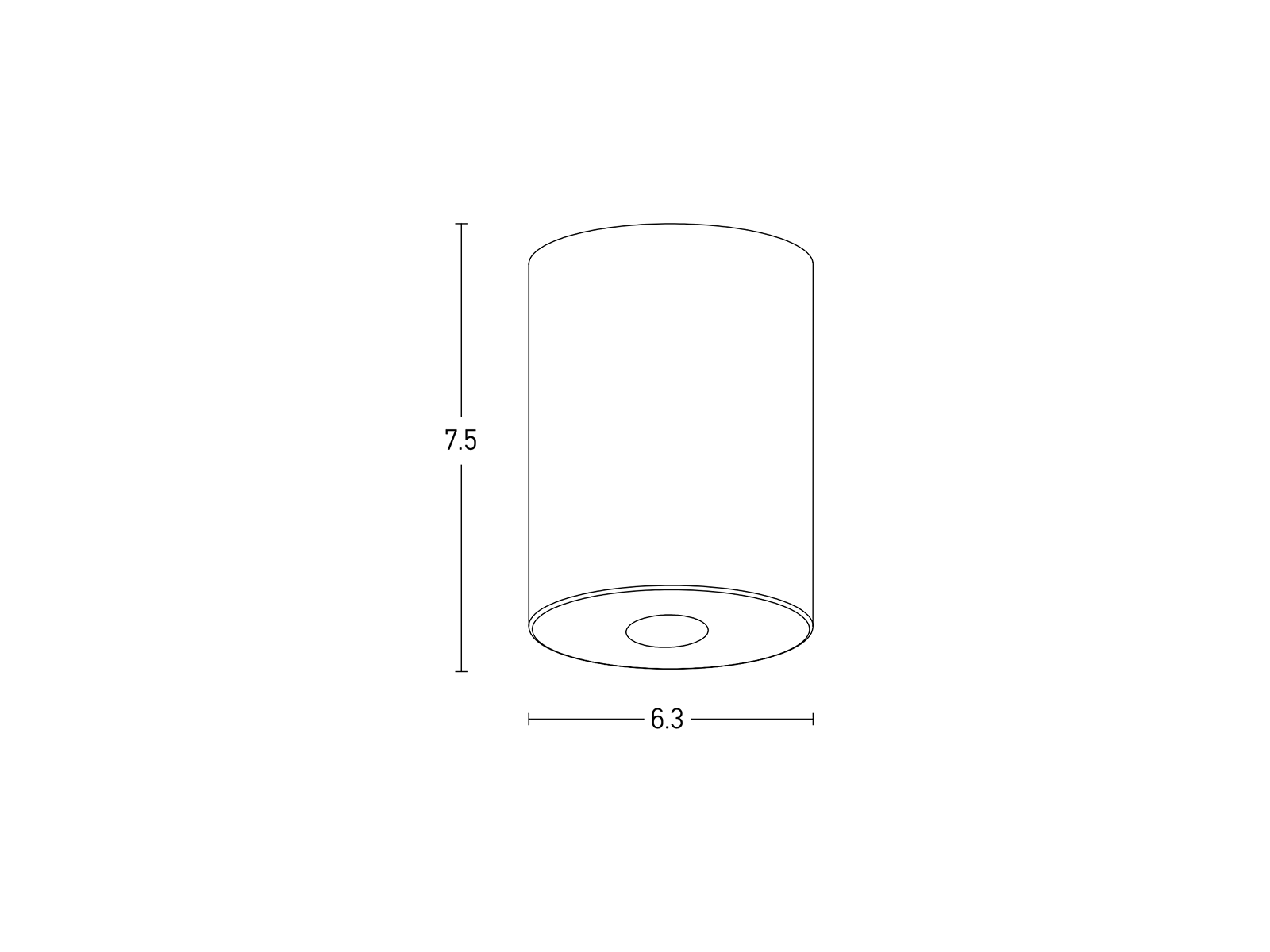 Stropní LED svítidlo, pískově černé, 7W, 3000K, 7,5cm